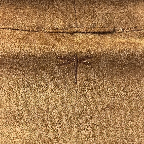 NWT TYLER BOE Faux Suede Kim Cowl Neck Size XS / Can fit small - Pit 19” - Brown - Picture 6 of 11